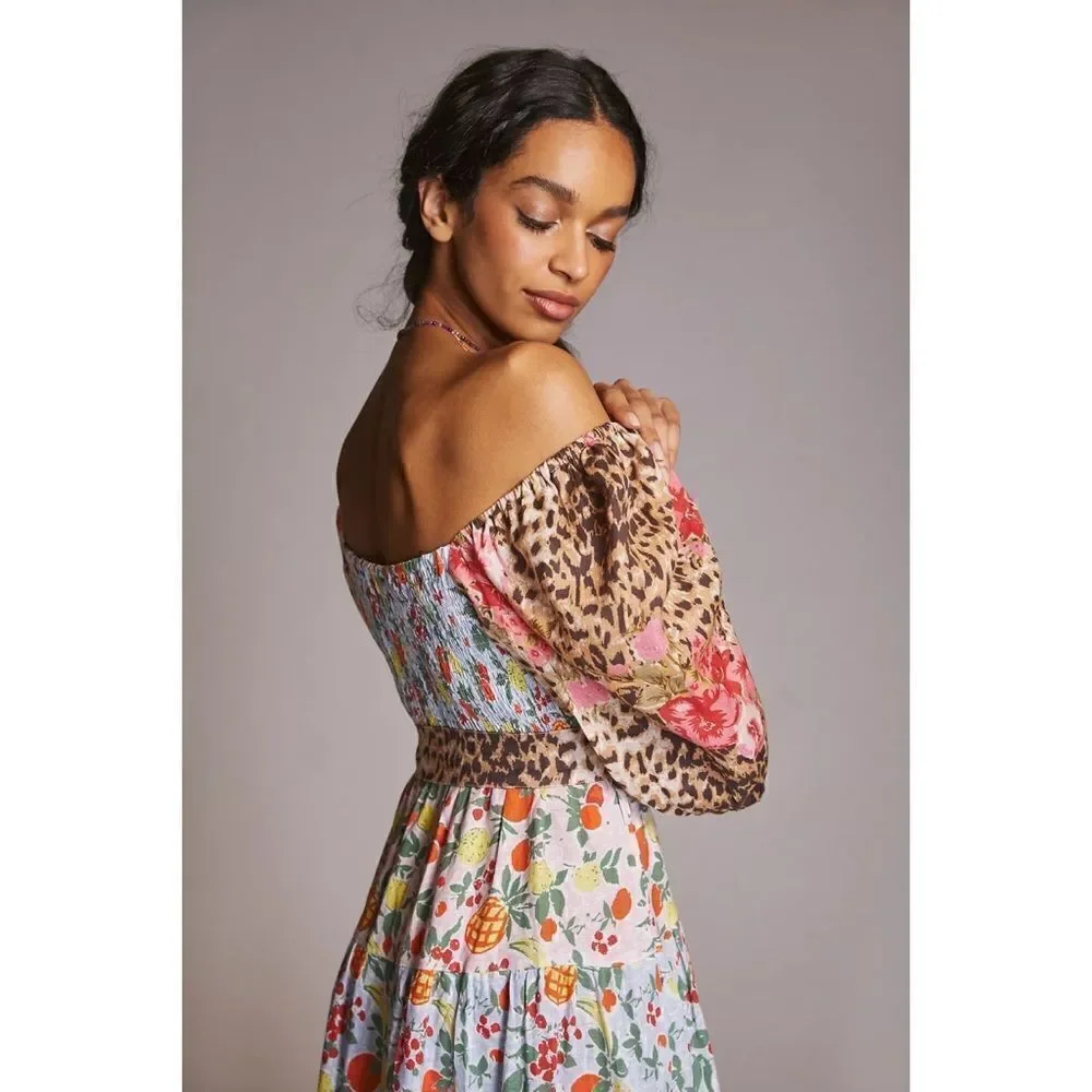 Anthropologie - Place Nationale Floral Linen Midi Dress - Picture 4 of 8
